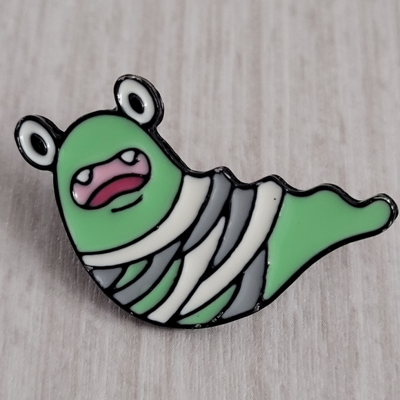 Mummy Worm Enamel Pin - Picture 6 of 7